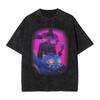 Saja Boys Kpop Demon Hunters Graphic Print T-Shirt Vintage Washed Cotton Men Women Streetwear Harajukuj Fashion Summer New Tee Casual Oversized Top