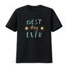 BEST DAY EVER Vintage T Shirt White 2X Large Vintage Washed Homme Stretched Streetwear Breathable Graphic Slightly Comfortable