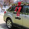 Festive Santa Claus Legs Car Hanging Ornament for Christmas Decoration