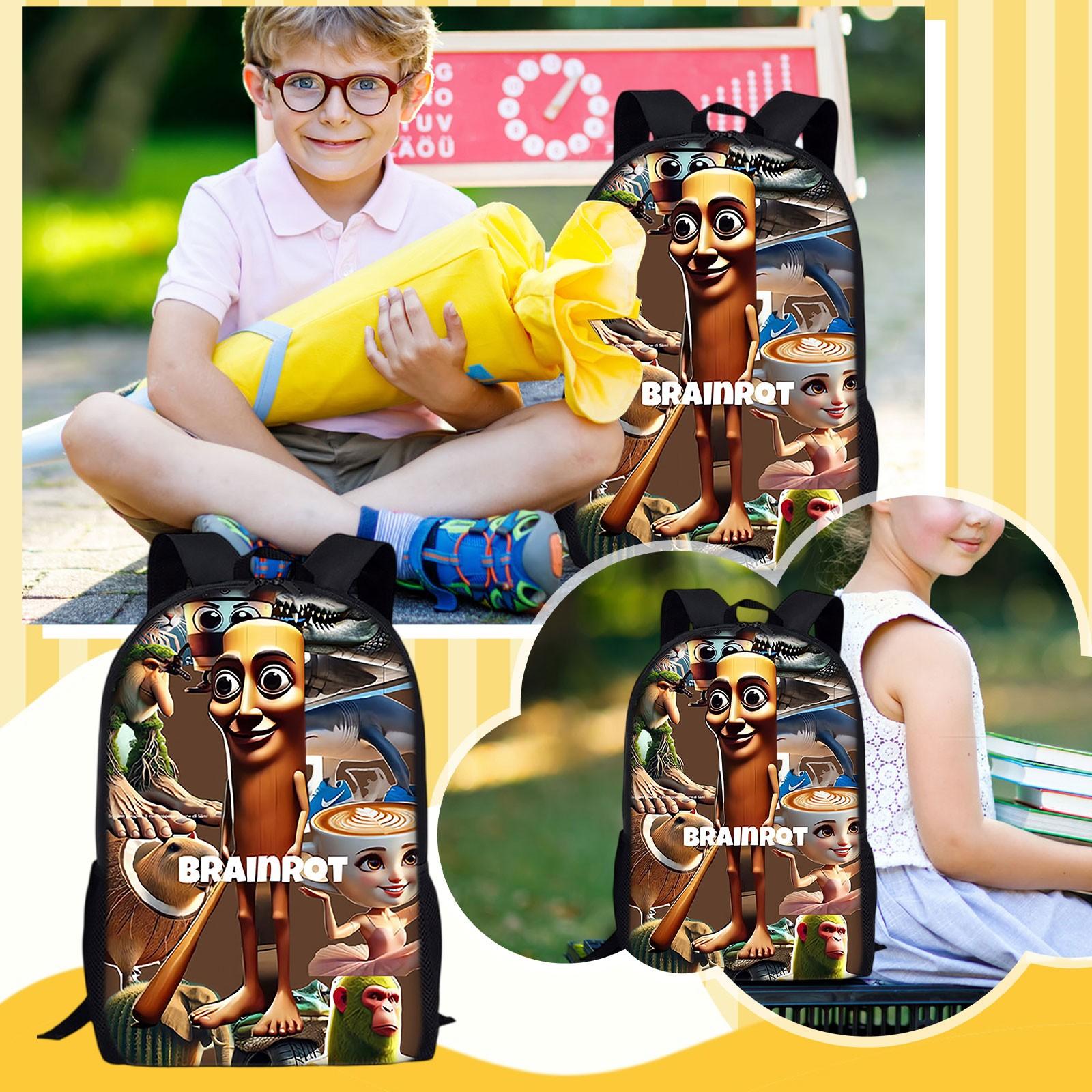 

Рюкзак, Рюкзак с 3D цифровой печатью, Рюкзак для возвращения в школу, Школьная наплечная сумка для студентов и фанатов One Size