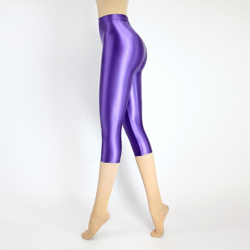 Satin Silky Smooth Women Pants Sexy Tight High Waist Gloss Pants Capris Yoga Sports Joggers Sweatpants Women Pants Bottoms
