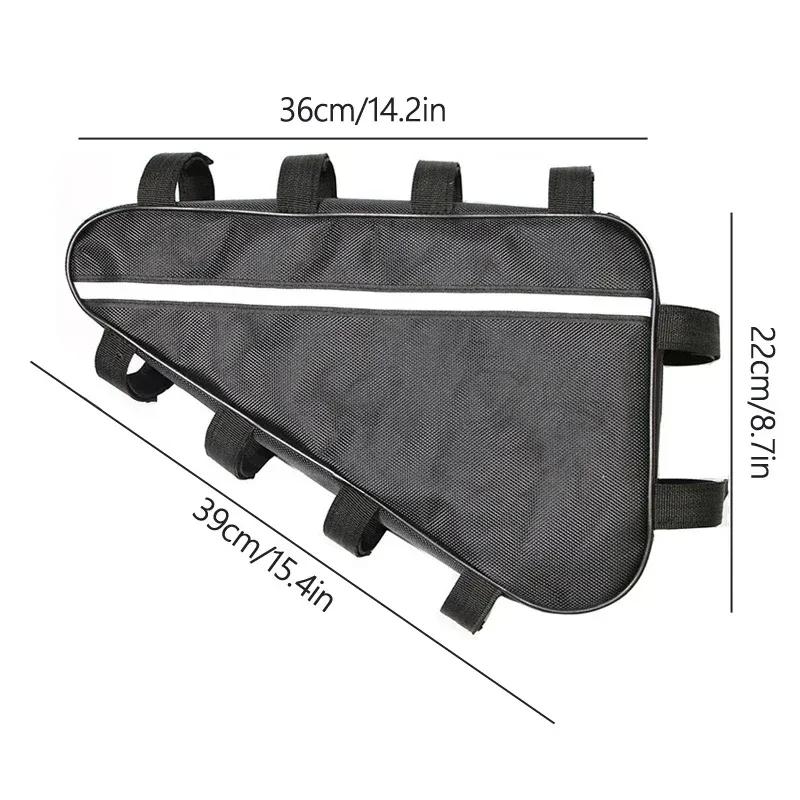 Bicycle Triangle Battery Pack Waterproof 210D Oxford Cloth Converted MTB Road Bike Tube Frame Case Storage Bike Bag
