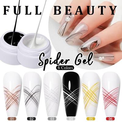 5ML Çizim UV Jel Tırnak Elastik Astarı DIY Web Verniği Örümcek Jel Çiçek Tırnak Uçları