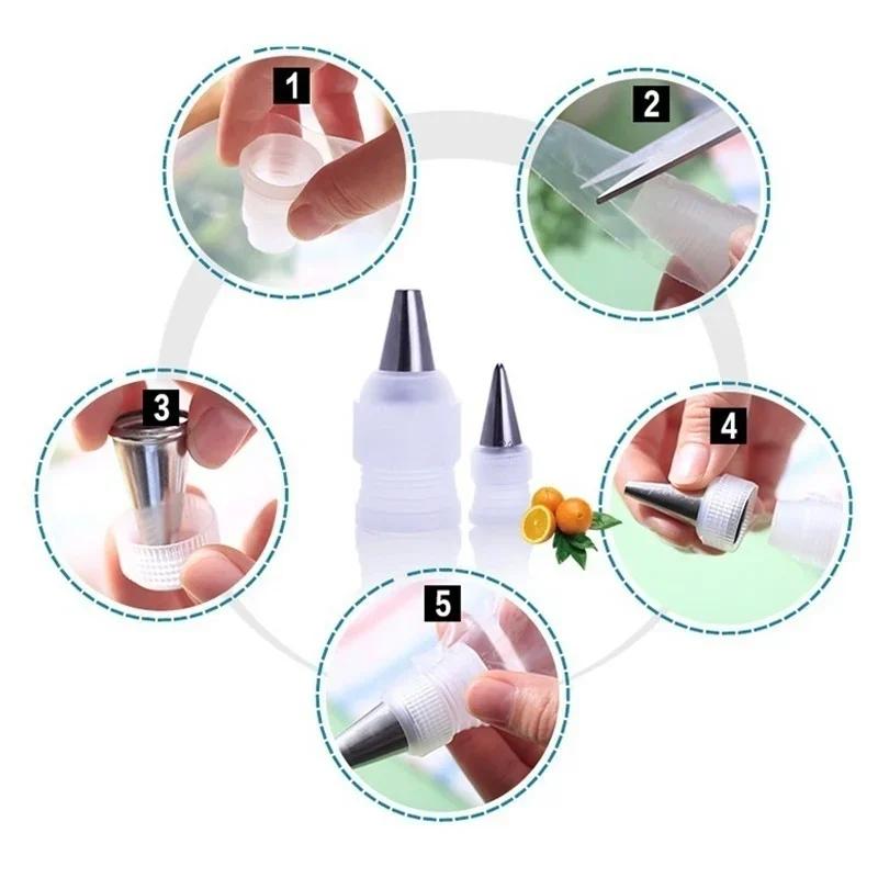 10Pcs Fashion Icing Piping Nozzles Tips Cake Decorating Converter Coupler Pastry Tool Home Tips