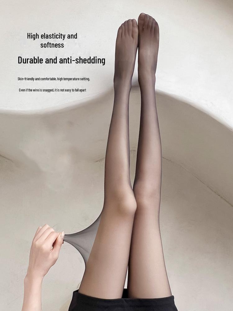 Women's Ultra-Thin Summer Pantyhose - Pineapple Anti-Hook, Black or Flesh-Colored, Sexy Bare Leg Look