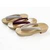 Kyoto Kimono Yuzen Geta Sandals for Soft Velvet Sizes White Comfortable Women, Straps, 23-24.5, Wood, (Beige)