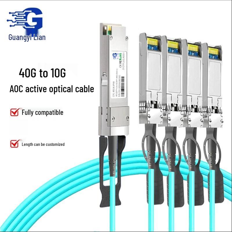 

GYL 40G QSFP56 to 4x10G SFP+ Active Optical Breakout Cable