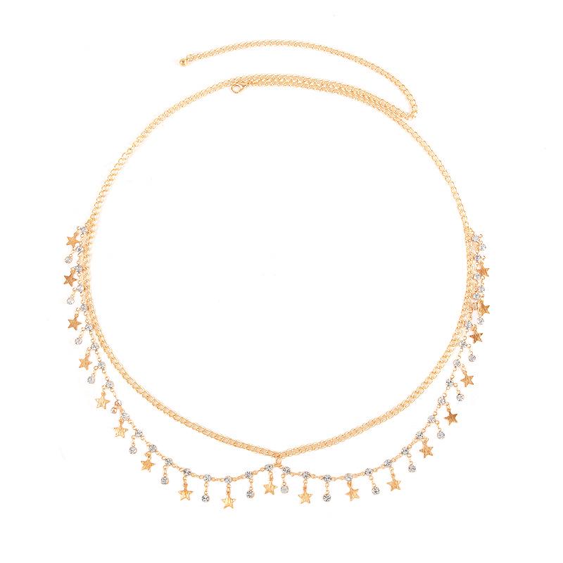 Handmade Star Pendant Waist Chain - Sexy Beach Bikini Multi-Layer Tassel for European & American Fashion