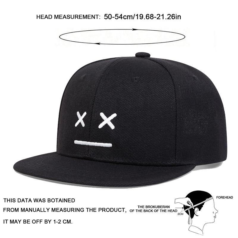 Children Emoji Embroidery Baseball Hat Street Fashion Boys and Girls Hats Outdoor Leisure Flat Top Cap Snapback Caps