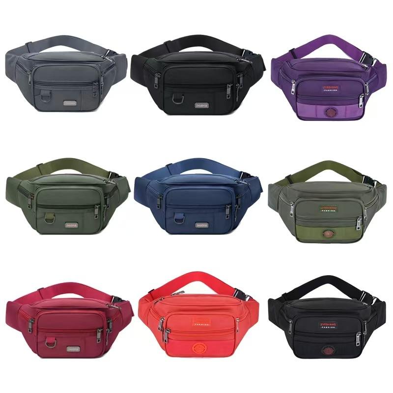 New Style, Men's Waist Bag, Waterproof Fabric, Sports Waist Bag, Women's, Casual and Fashionable, Large Capacity, Storage Waist Bag