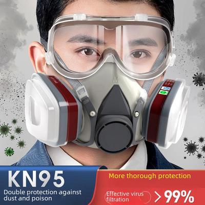 KN95 Chemical Dust Gas Mask with Activated Carbon Filter for Pesticide and Formaldehyde Protection