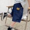 Summer Boys Casual Denim Shorts Fashion Solid Color Thin Loose Jeans Pants for 3-12 Years Kids Children Cotton Trousers