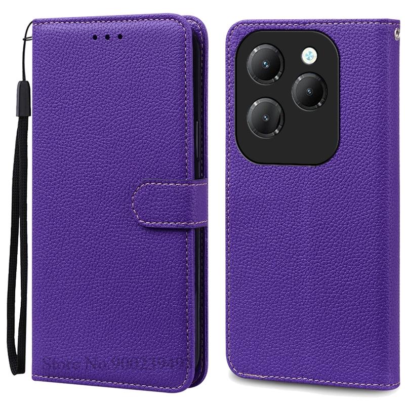 

Чехол Hot 40/Hot 40 Pro для Infinix Hot 40, кожаный чехол-кошелек, флип-чехол для Infinix Hot 40 Pro, чехол X6836 X6837, чехол для телефона Hot 40 (Hot 40 Pro) темно-фиолетового