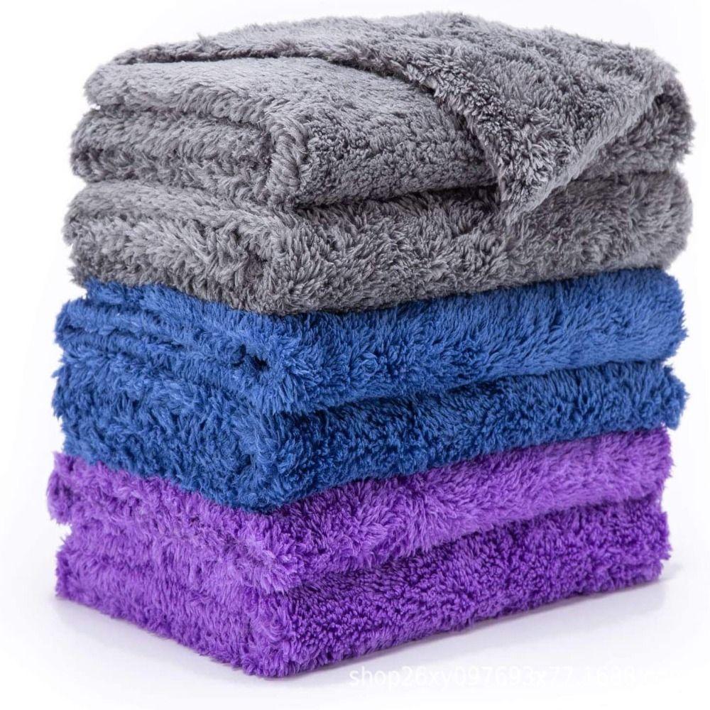 Car Detailing Car Cleaning Cloth Plush Washing Rag Extra Microfiber Towels Edgeless Cleaning Towel