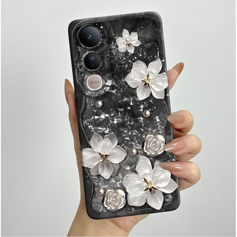 For Vivo V50 Lite 5G Phone Case Aesthetic Luxury Soft Silicone Shockproof Camera Lens Protective Back Covers Anti Slip Fundas