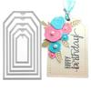5Pcs/set Label Frame Christmas Tag Stencils Scrapbooking Photo Album Paper Cards Embossing Craft Die