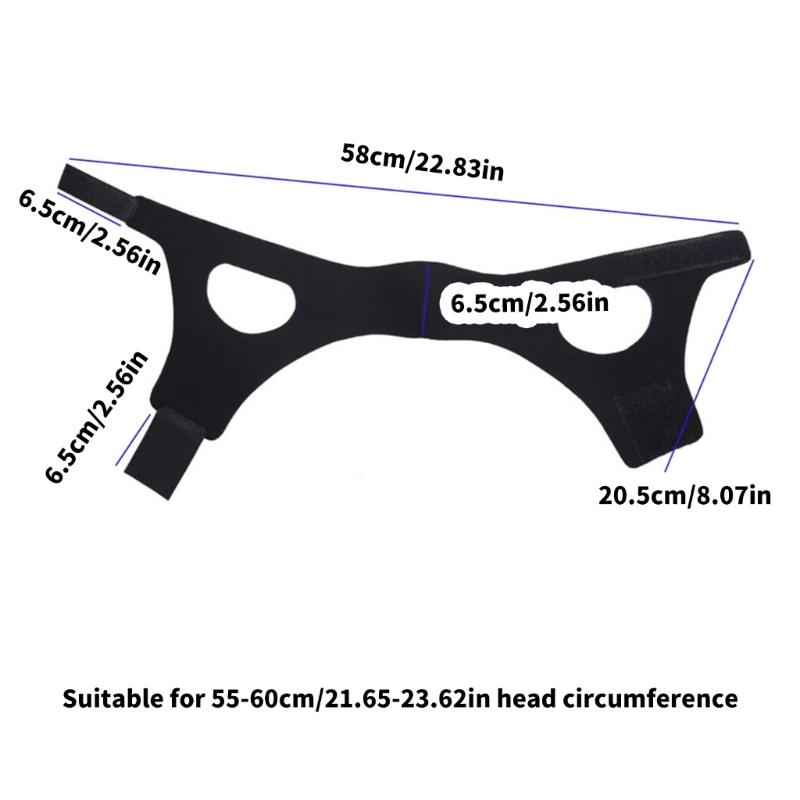 Breathable AntiSnoring Chin Straps Adjustable Design To Prevent Mouth Breathing for 21.65-23.62in Head Circumference
