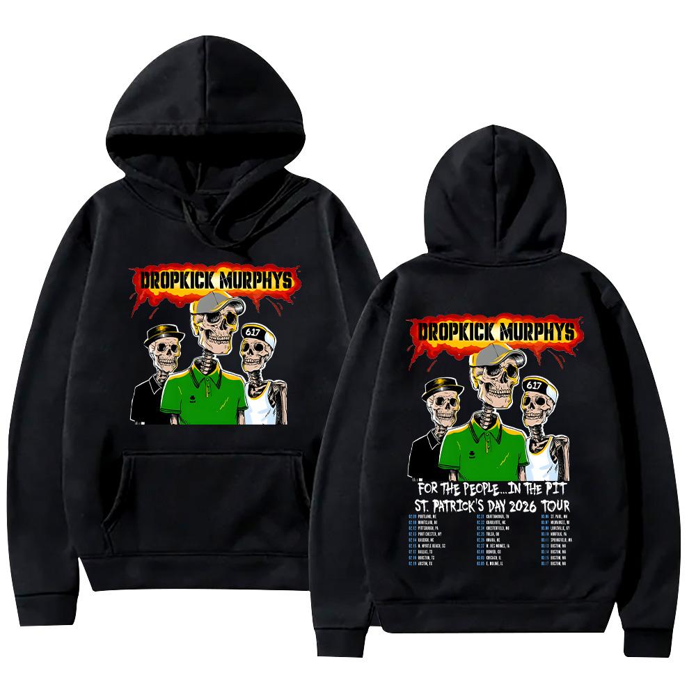 

Dropkick Murphys Tour 2026 Hoodies Autumn Winter High Street Sweatshirts Rock Band Merch Clothing Women Men Punk Pullovers XS