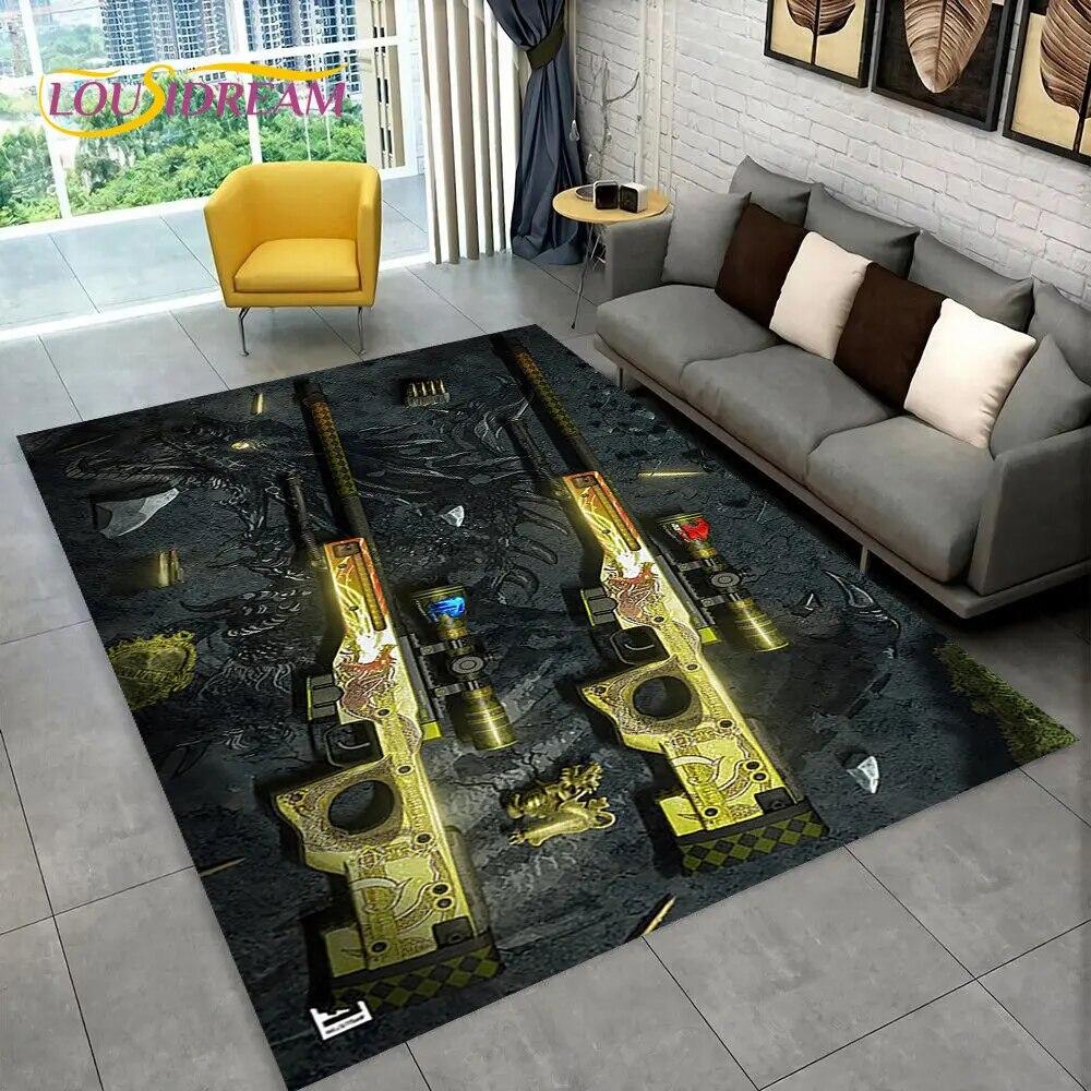 

CS, USP, AK, M4, AWP, Килимок для зброї, Килимок для дому, Вітальня, Спальня, Диван, Придверний килимок, Нековзкий килимок 40x60cm