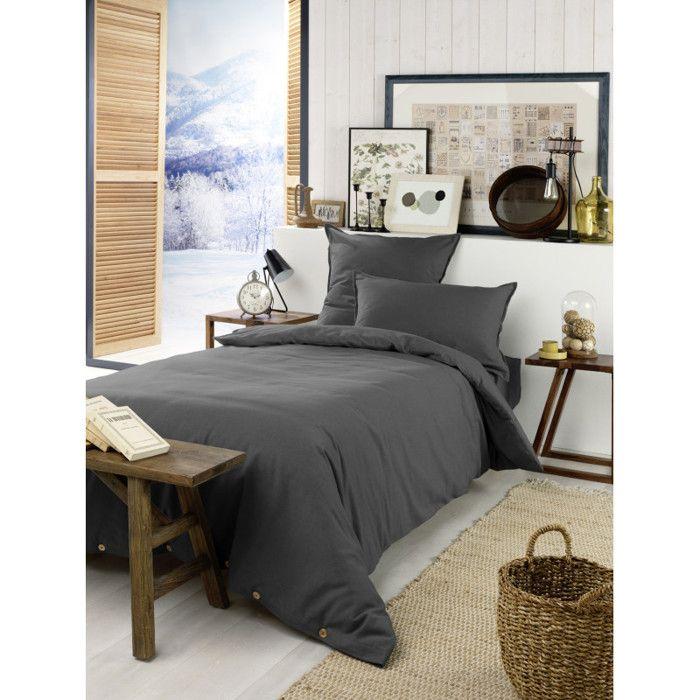 Housse de couette "Candice" toutes dimensions Flanelle de Coton - Candice Orage - Housse de couette 140 x 200 cm
