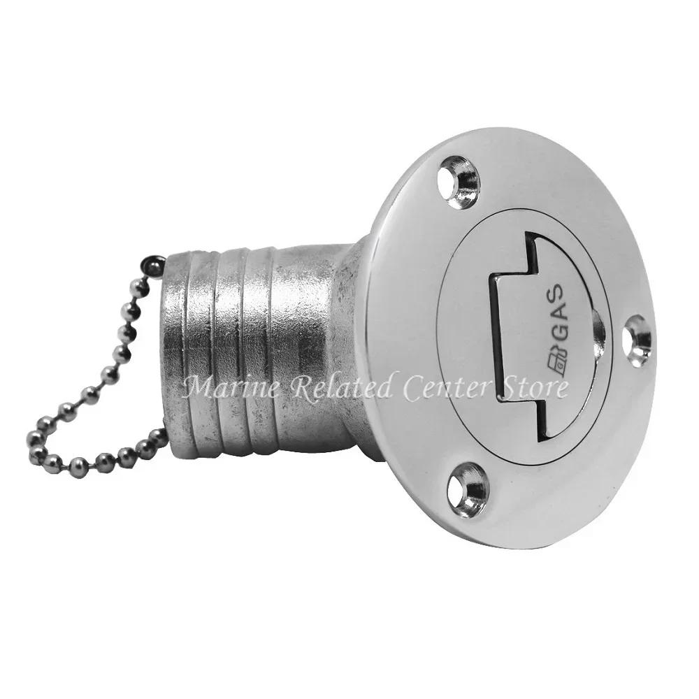 45/90 Degree Stainless Steel 316 Deck Filler Cap GAS DIESEL FUEL WASTE WATER 50mm(2inch) Marine Boat Yacht Hardware Deck Filler