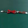 1pc-Adjustable Plaid Bow Tie Pet Collar With Bell - Durable Nylon, Fashionable Accessory For Cats & Small Dogs