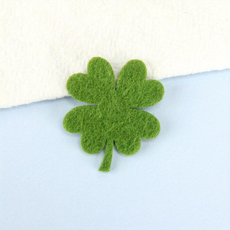 50pcs 3 Colors Cartoon Felt Cloth Four-leaf Exquisite Love Handmade DIY Hair Accessories Decorative Accessories Materials Kit