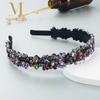 Retro Women Baroque Hairbands European and American Rhinestone Full Diamond Headband Palace Style Hair Ties Hair Accessory