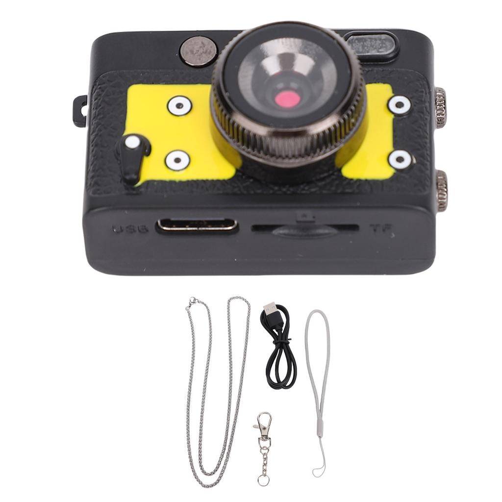 Keychain Digital Camera FHD 1920x1280 Portable Small Vintage Pocket Video Recorder for Travel Graduation Recording