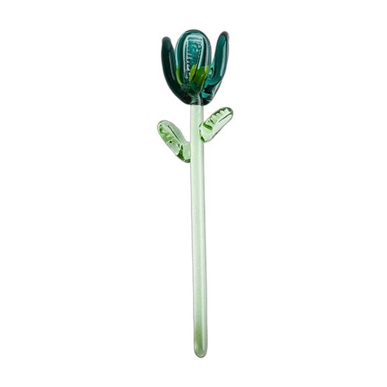 

Mini Glass Flower Ornament Handmade Colored Glass Flower Miniature Collectible Tiny Flower Decoration for Table Centerpiece Bookshelves Landscape A
