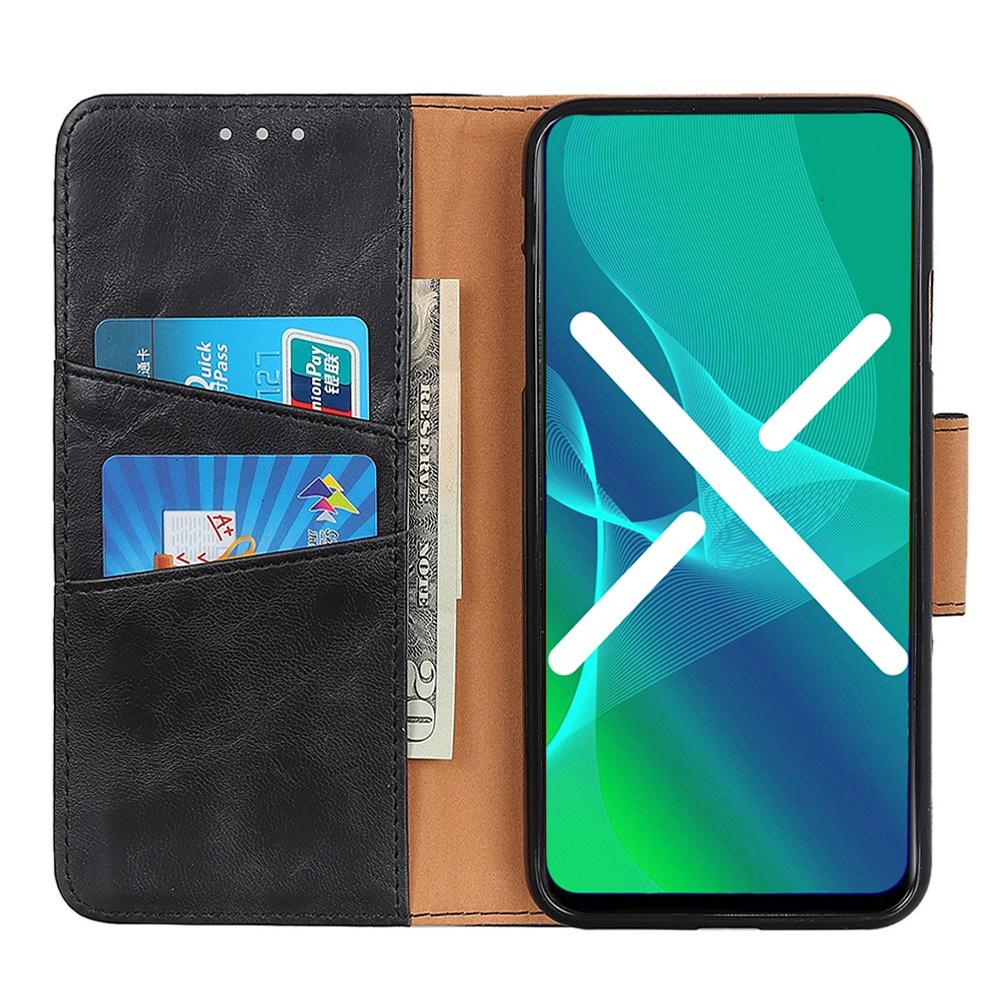 Leather Wallet Case for Oppo A54 5G/A74 5G/A93 5G, Black