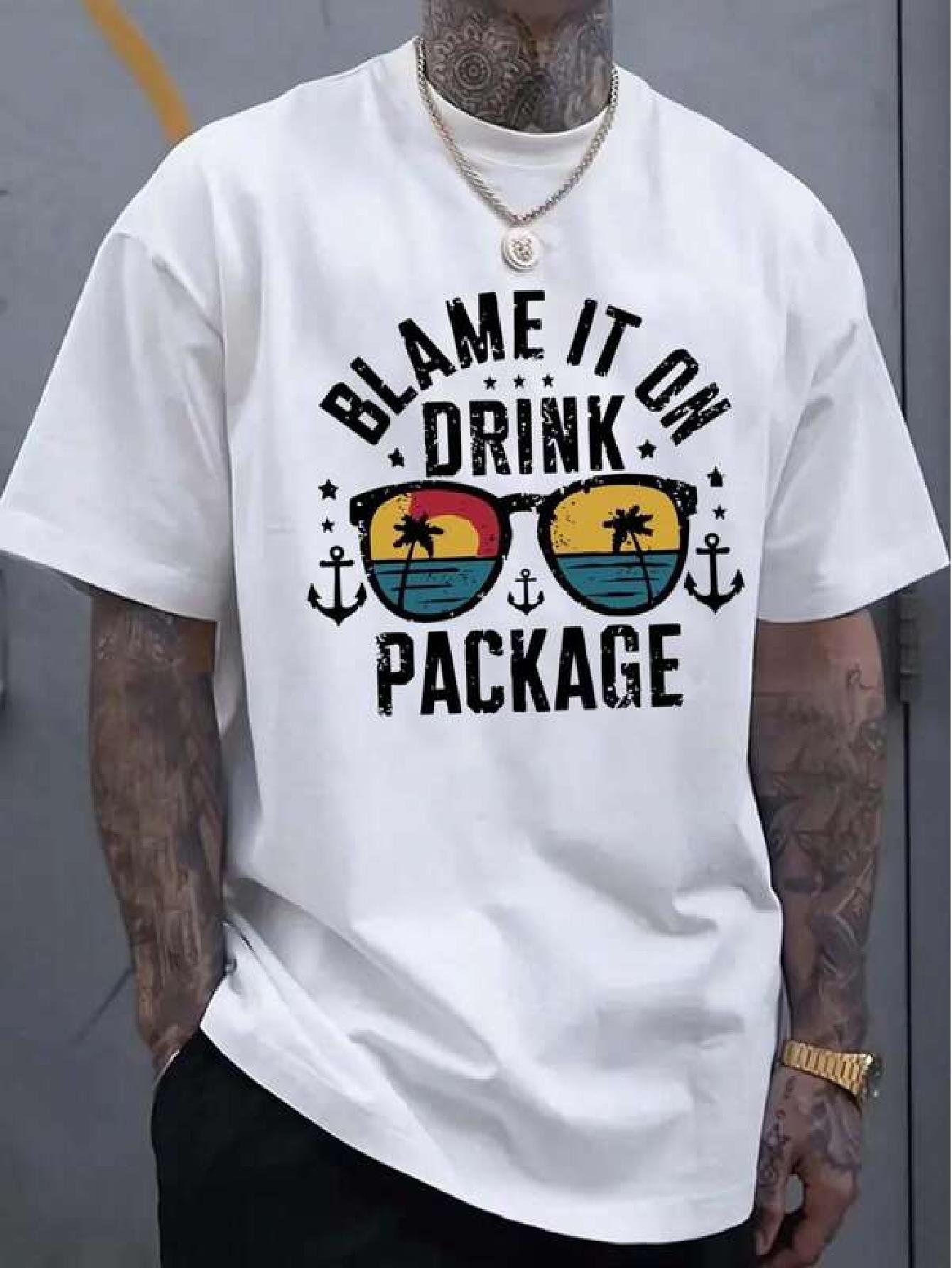 Blame It On The Drink Package Cruise Fun Holiday T-shirt - Fashionable Outfit XL