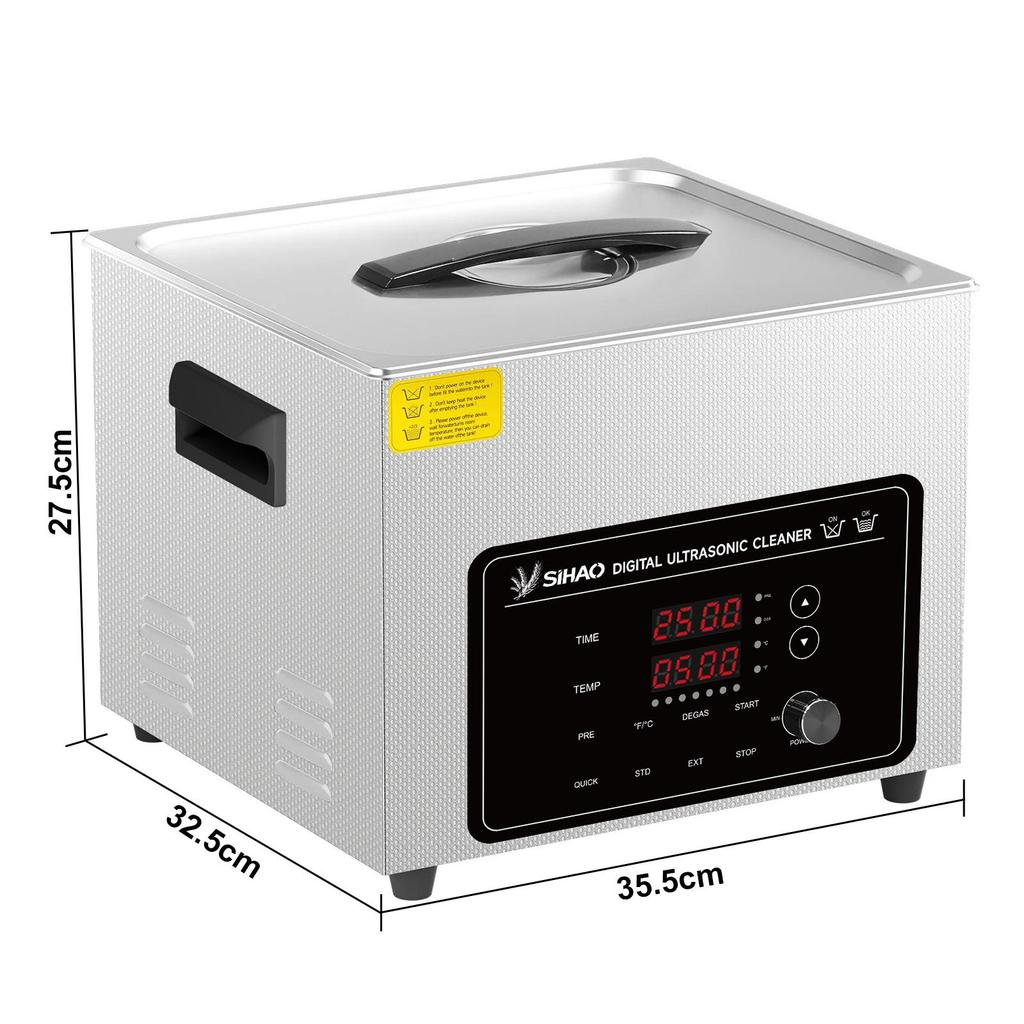 3L/0.8 gal 7 Levels Digital Ultrasonic Cleaner with 100W Heater & Timer, 120W Power, Degas for Jewelry, Glasses, Home Use
