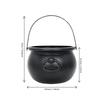 New Large Wizard Witch Cauldron Props Creative Portable Trick-or-Treat Jar Candy Jar Party Black Halloween Candy Jar