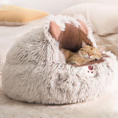 Cat Nest Warm In Winter Fully Enclosed Cat Bed Dog Kennel Universal In All Seasons Small Dog Sleeping In Winter Pet Supplies