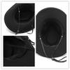 Tibetan Style Western Cowboy Hat Large Brim Wool Felt Hat 10 Colors Windproof Rope