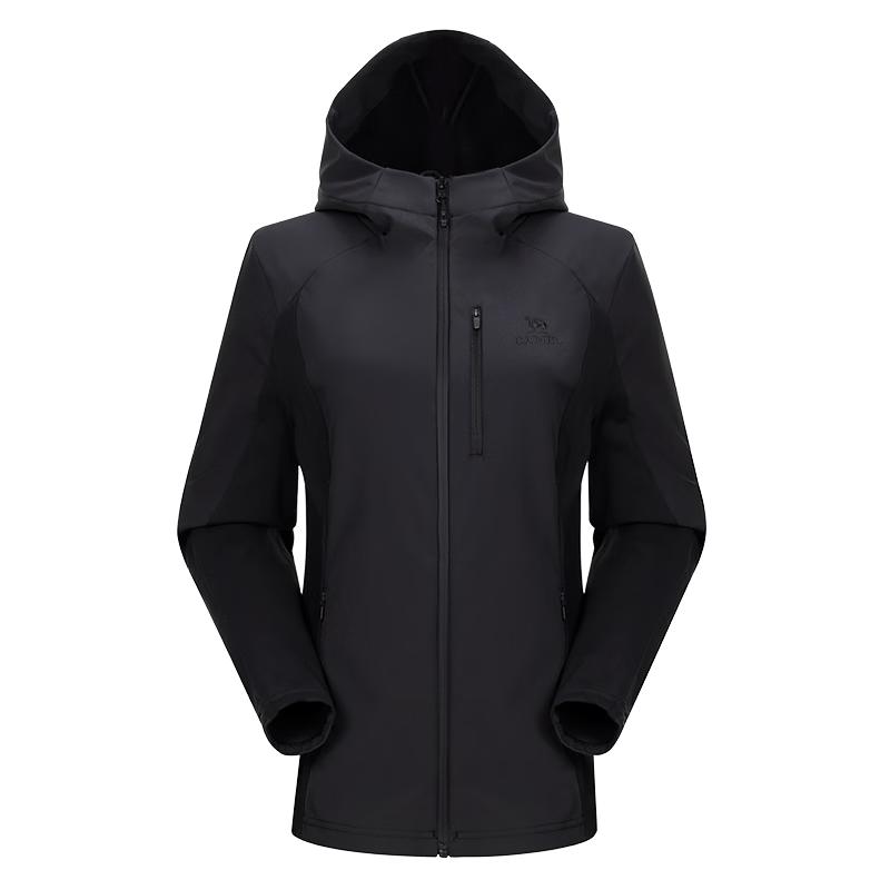CAMEL Women s Windproof Fleece-Lined 2-in-1 Outdoor Soft Shell Jacket M