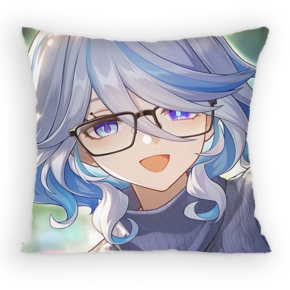 Hydro Archon of Fontaine Furina Pillow Case Antidustmite Pillowcase Invisible zipper silky short plush Sofa cushion cover