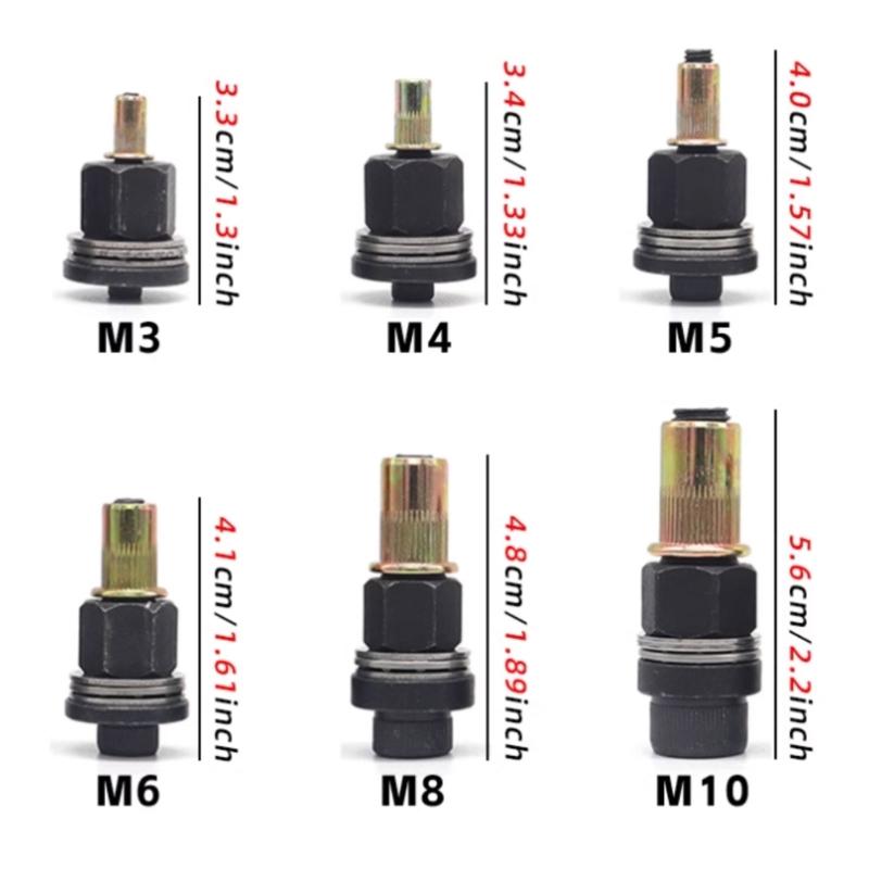 Hand Rivet Nut Manual Tool Ergonomic Designs Suitable for Metalworking Tight Spaces with Accessories Simple Installation