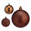 Set of Christmas Balls Brown Plastic 7 X 8 X 7 Cm (12 Units)