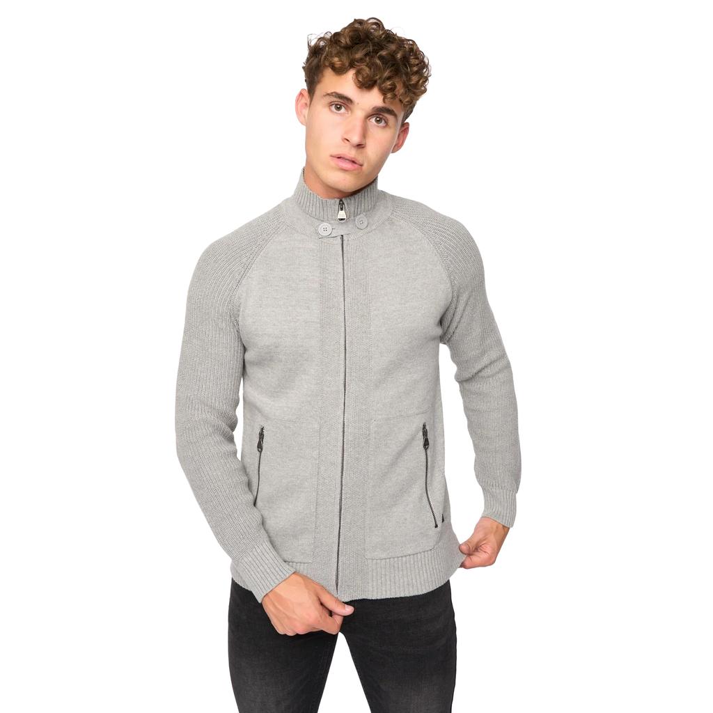 Crosshatch Mens Birchin Knitted Full Zip Jumper