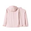 Anta Outdoor Series Solid Color Zipper Hooded Comfortable Breathable 3-In-1 Waterproof Windproof Jacket Women Jacket Soft-Pink 162446616-2