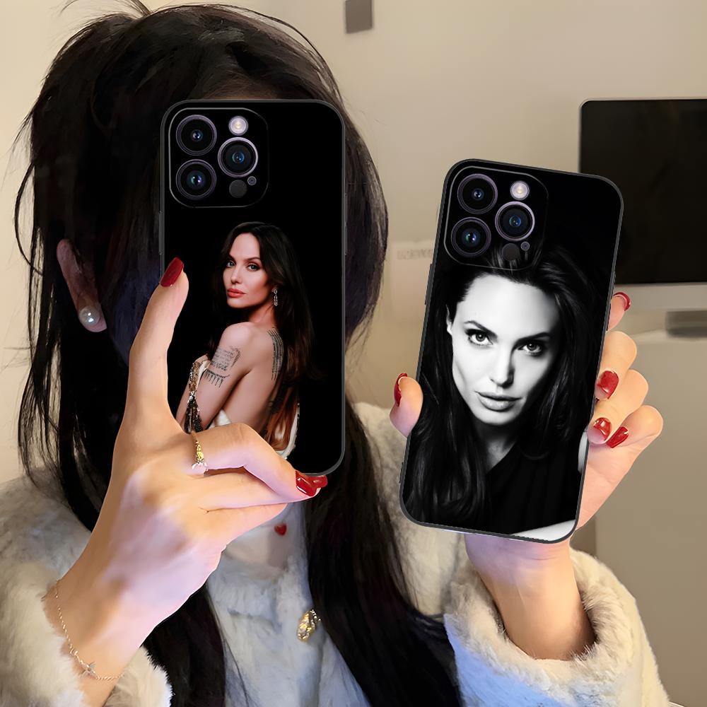 Angel Jolie Mobile Cell Phone Case for iPhone 17 16 15 14 13 12 11 X XR XS 8 7 Air Pro Max Plus Mini Colorful Cover Cover Luxury