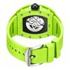 Orologi da uomo Tonneau Scheletrato Automatico Meccanico Impermeabile Luminoso Sportivo da Polso