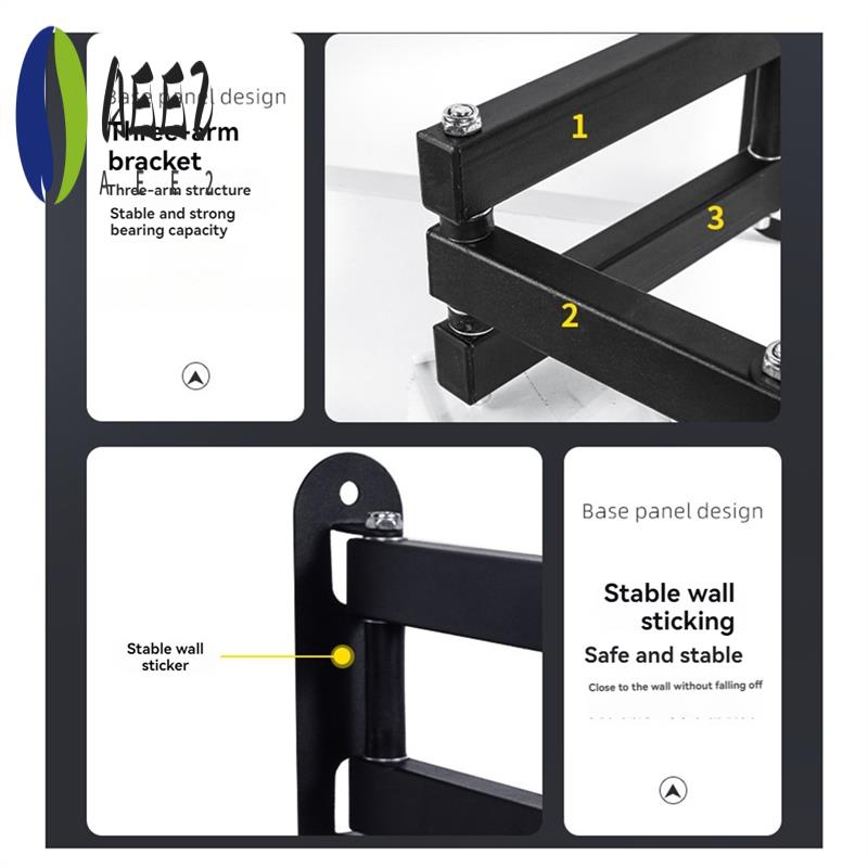 

AEE2-Universal Adjustable TV Wall Mount Bracket Universal Rotated Holder TV Mounts For 14 To 32 Inch LCD Monitor Flat Panel чорний