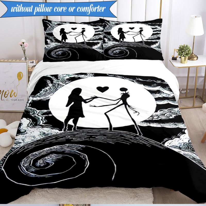 Gotische Leichenschönheit In Bloom 3-teiliges K-Pop Musikgruppen-Bettwäscheset, Ideal für Schlafzimmer, Wohnheim, Inklusive Bettbezug und 2 Kissenbezügen, Fan-Geschenke