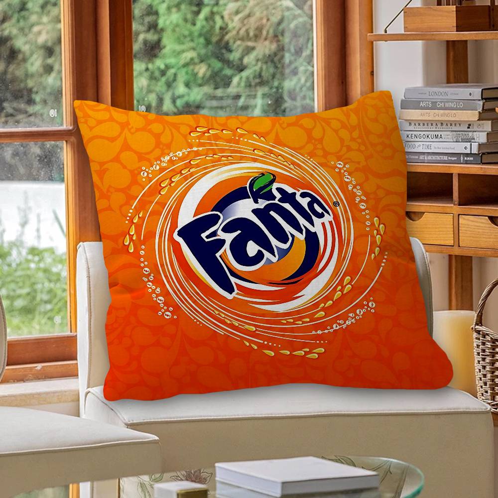 Funny F-Fanta Logo Cushion Cover Car Throw Pillow Case For Sofa Car Christmas Gift 40x40cm 45x45cm
