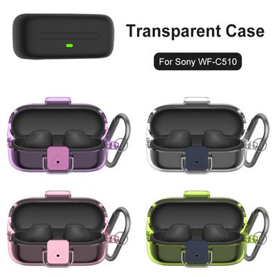Coque Transparente en TPU pour Sony WF-C510 Housse de Protection Anti-Chute Étui pour Écouteurs Housse Étui Protecteur pour Sony WF-C510 Housse d'Étui
