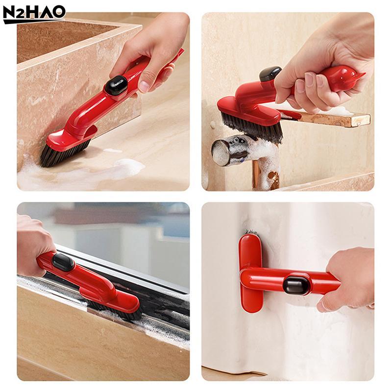Multifunctional Bathroom Crevice Cleaning Brush With Liquid Retention, No Dead Angles, Rotating Brush For Bathroom Recesses