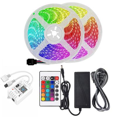 Smartphone-Controlled RGB LED Strip Lights Kit with Music Sync and WiFi